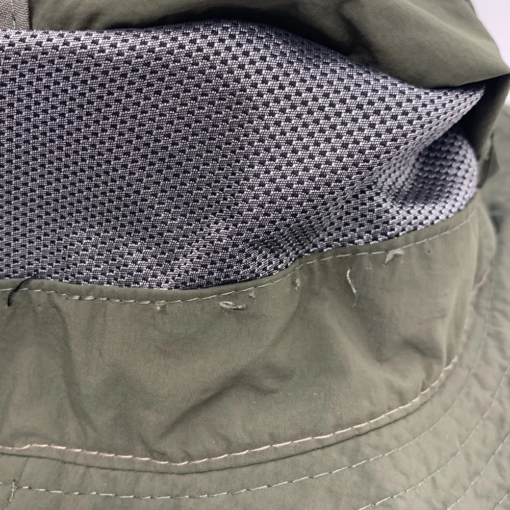 Stetson Boonie Hat Green Medium Vented Adjustable Toggle Neck Flap Outdoor Hike
